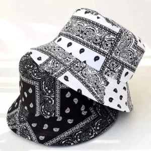 Paisley Flower Print Bucket Hat