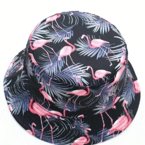 Double-Sided Bucket Hat With Tropical Rainforest - Image 3