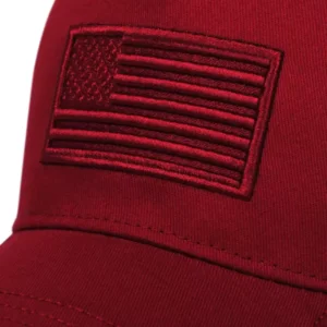 American Flag Embroidery Trucker Mesh Cap - Image 3