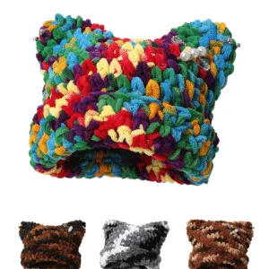 Handmade Knitted Cat Ear Hat