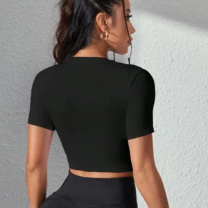 Seamless Raglan Sleeve Crop Sports - Image 3