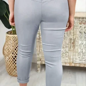 Casual Drawstring Waist Pants Minimalist Style - Image 2