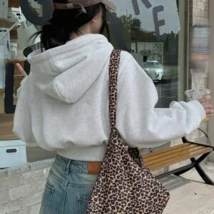 Plain Long Sleeve Pocket Minimalist Casual Cropped - Image 2