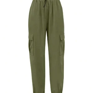 Khaki Cargo Pants With Multiple Pockets - Image 2