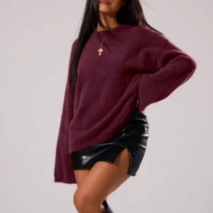Mohair Oversized Crew Neck Jumper Spring - Image 3