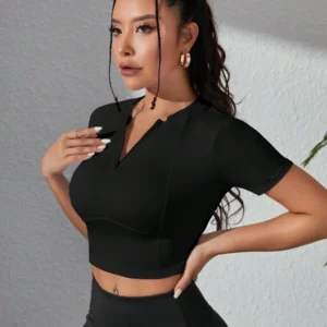 Seamless Raglan Sleeve Crop Sports