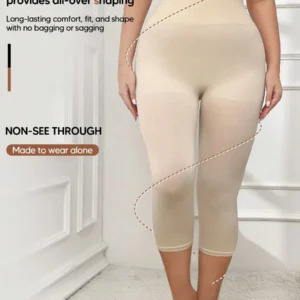 High Waisted Capri Leggings Tummy Control Pants - Image 3