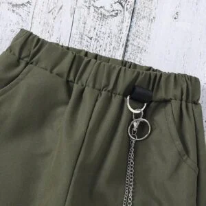 Solid Tank Top & Flap Pocket Cargo Pants - Image 3