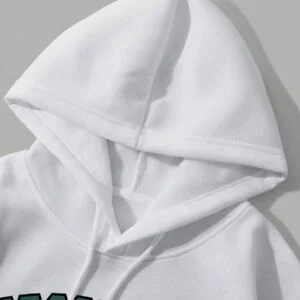 Letter Graphic Thermal Lined Drawstring Hooded - Image 3