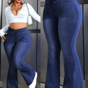 Plus Size Casual Denim Jeans - Image 2