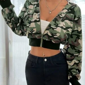 Spring Autumn Camouflage Pattern Hooded - Image 4