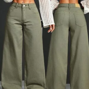 Loose Fit Wide Leg Pockets Casual Denim Jeans - Image 4