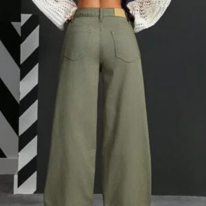 Loose Fit Wide Leg Pockets Casual Denim Jeans - Image 5