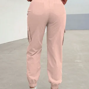 Straight Leg Drawstring Pocket Cargo Pants - Image 5