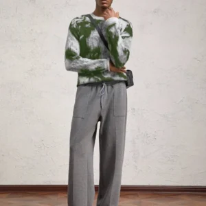 Casual Men’s Loose Drop Shoulder Crew Neck Long Sleeve Knit Sweater - Image 5