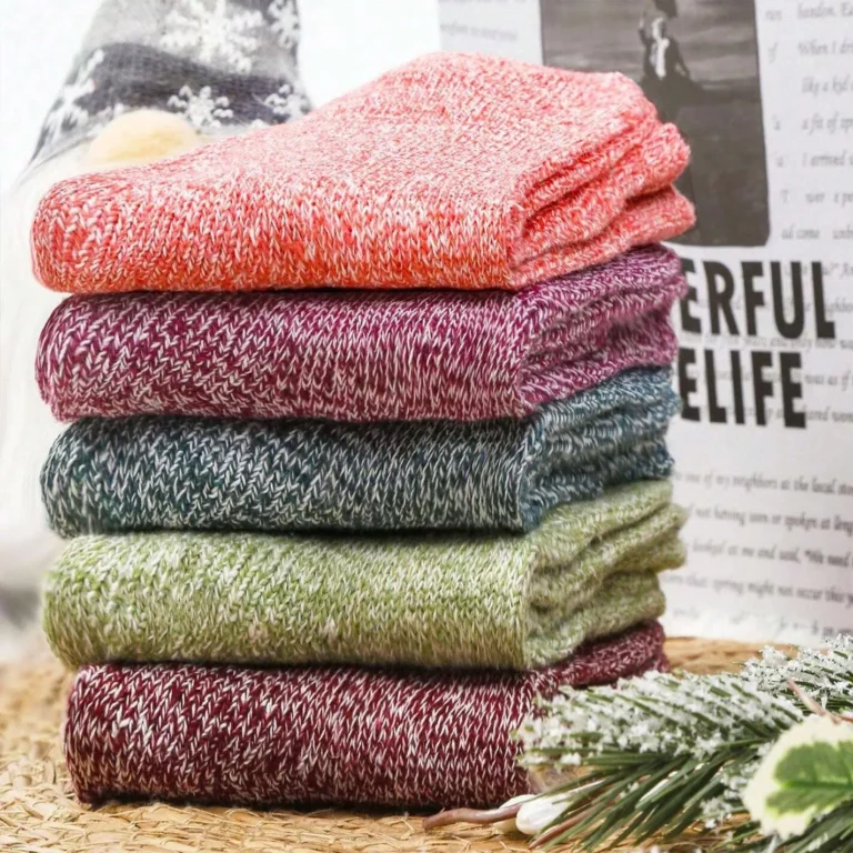 Women Knitted Socks Winter Warm Self - Image 5