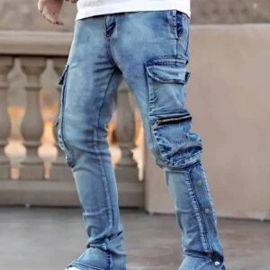 Casual Simplicity Multi-Pocket Denim Jeans