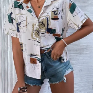 Floral Print Drop Shoulder Shirt