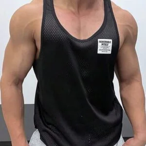 Casual Mesh Sleeveless Tank Top For Going Out