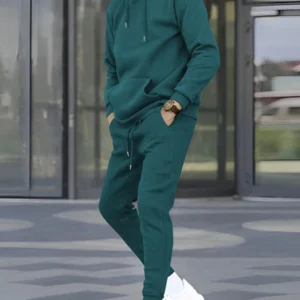 Drawstring Hooded Sweatshirt And Sweatpants - Image 4