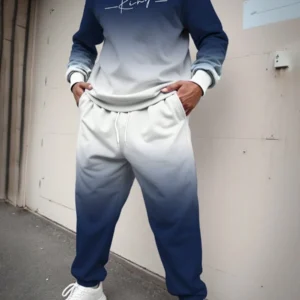 Tie Dye Print Raglan Sweatshirt And Sweatpants - Image 2