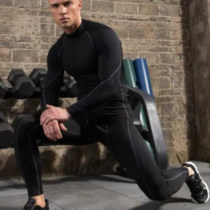 Solid Color Stand Collar Raglan Sleeve Casual Fitness Long Sleeve T Shirt