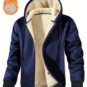 Fleece Hooded Zip Up Long Sleeve Jackets
