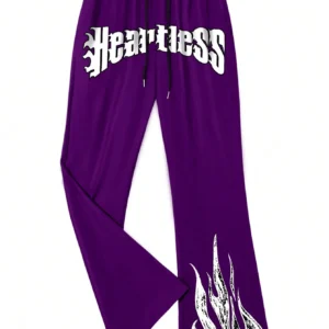 Loose Fit Men’s Drawstring Waist Pants With Zipper Details - Image 2