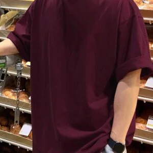 Solid Drop Shoulder Plain T Shirt