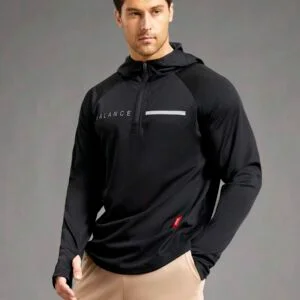 Casual Minimalist Style Pullover Hoody