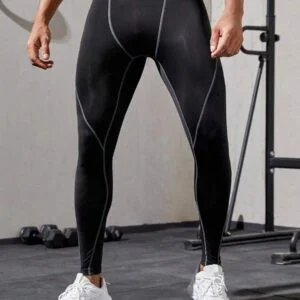 Contrast Color Sports Skinny Pants