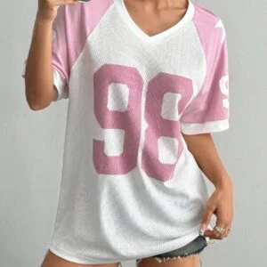 V Neck Dolman Short Sleeve