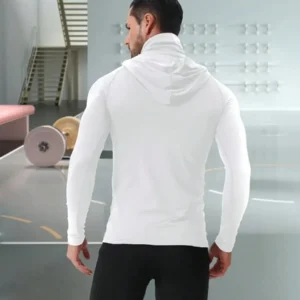 Sporty Fitted Balaclava Hooded One Piece Long Sleeve - Image 2