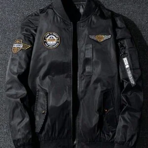 Motorcycle Jacket Casual Bomber Jackets - Image 2