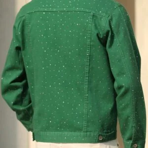 Denim Jacket Woven Fabric With Buttons - Image 2