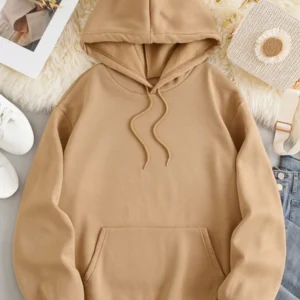 Fleece Hoodie With Cartoon Character And Slogan Print - Image 2