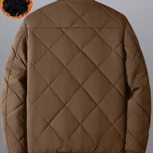Baseball Collar Zip Up Thermal Quilted - Image 2