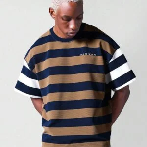 Boxy Fit Striped Short Sleeve Tee