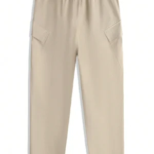 Drawstring Waist Zipper Pocket Elastic Cuff - Image 2