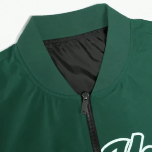 Baseball Jacket With Letter Print Long Sleeves - Image 3