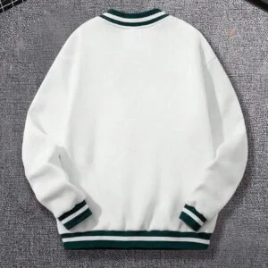 Men Plus Letter Graphic Striped Trim Sweatshirt - Image 2