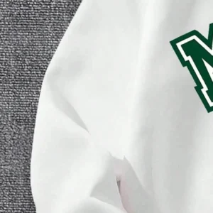 Men Plus Letter Graphic Striped Trim Sweatshirt - Image 3