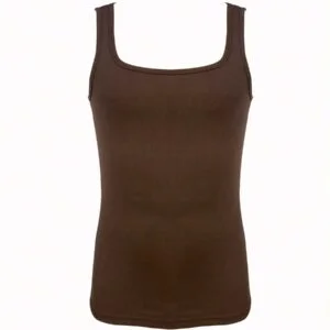 Neck Ribbed Casual Versatile Tank Top - Image 3