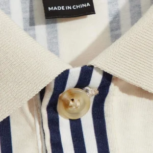 Men Striped Pattern Polo Shirt - Image 3