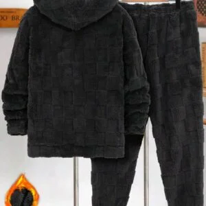 Thick Thermal Lined Hoodie Sweatpant & Drawstring - Image 4