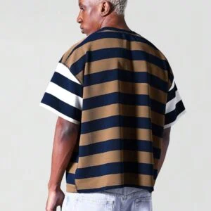 Boxy Fit Striped Short Sleeve Tee - Image 3
