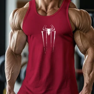 Round Neck Sleeveless Printed Casual Sports Vest - Image 3