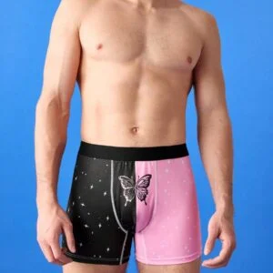 Gothic Butterfly Digital Print Contrast Color