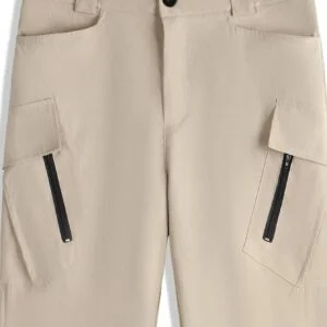 Drawstring Waist Zipper Pocket Elastic Cuff - Image 3