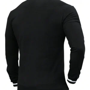 Casual Colorblock Trim Fitted Long Sleeve - Image 2